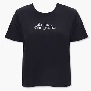 Forever 21 “No More Fake Friends” Cropped Tee